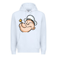 White The Sailor Popeye Premium Hoodie - artisFamous