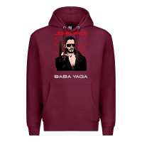 Burgundy the baba yaga Premium Hoodie - artisFamous