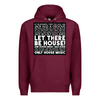 Burgundy Let there be house music Premium Hoodie - artisFamous