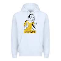 White norm macdonald cartoon Premium Hoodie - artisFamous