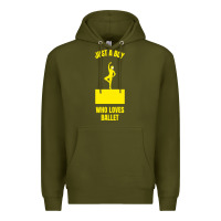 Army Green just a boy who loves ballet Premium Hoodie - artisFamous