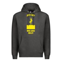 Charcoal Heather just a boy who loves ballet Premium Hoodie - artisFamous