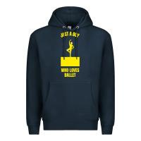 Navy just a boy who loves ballet Premium Hoodie - artisFamous