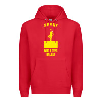 Red just a boy who loves ballet Premium Hoodie - artisFamous