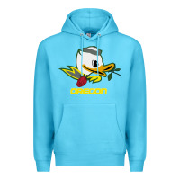 Ocean Blue throwback oregon Premium Hoodie - artisFamous