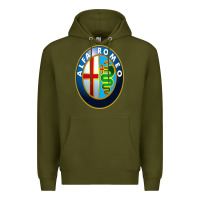 Army Green alfa racing big merch Premium Hoodie - artisFamous
