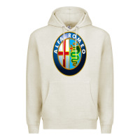 Oatmeal Heather alfa racing big merch Premium Hoodie - artisFamous