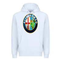 White alfa racing big merch Premium Hoodie - artisFamous