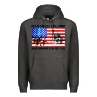 Charcoal Heather no man left behind means something to the rest of us Premium Hoodie - artisFamous