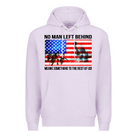 Lilac no man left behind means something to the rest of us Premium Hoodie - artisFamous