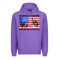 Purple no man left behind means something to the rest of us Premium Hoodie - artisFamous