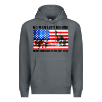 Rock no man left behind means something to the rest of us Premium Hoodie - artisFamous