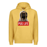 Antique Gold pug life Premium Hoodie - artisFamous