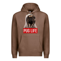 Chestnut pug life Premium Hoodie - artisFamous