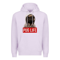 Lilac pug life Premium Hoodie - artisFamous