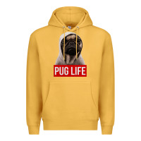 Mustard pug life Premium Hoodie - artisFamous