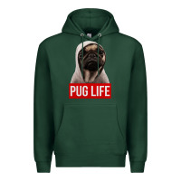 Sports Green pug life Premium Hoodie - artisFamous