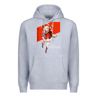 Heather Grey Genshin Impact Klee Premium Hoodie - artisFamous