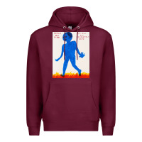 Burgundy walk davids on fire Premium Hoodie - artisFamous