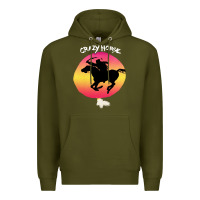 Army Green neil crazy horse Premium Hoodie - artisFamous