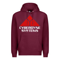 Burgundy cyber dyne systems Premium Hoodie - artisFamous
