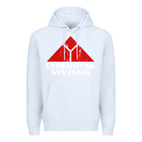 White cyber dyne systems Premium Hoodie - artisFamous