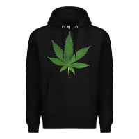 Black Weed leaf Premium Hoodie - artisFamous