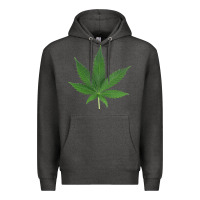 Charcoal Heather Weed leaf Premium Hoodie - artisFamous