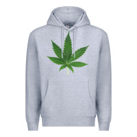 Heather Grey Weed leaf Premium Hoodie - artisFamous
