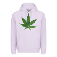 Lilac Weed leaf Premium Hoodie - artisFamous