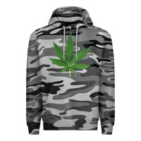Slate Camo Weed leaf Premium Hoodie - artisFamous