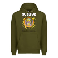 Army Green sunflower sublime 40oz to freedom Premium Hoodie - artisFamous