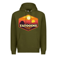 Army Green tatooine national park Premium Hoodie - artisFamous
