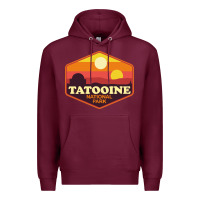 Burgundy tatooine national park Premium Hoodie - artisFamous
