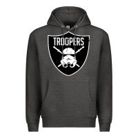 Charcoal Heather troopers Premium Hoodie - artisFamous