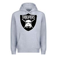 Heather Grey troopers Premium Hoodie - artisFamous