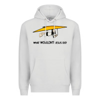 Dove Grey what wouldnt jesus do Premium Hoodie - artisFamous