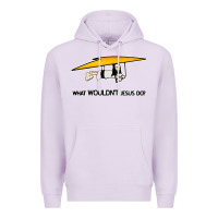 Lilac what wouldnt jesus do Premium Hoodie - artisFamous