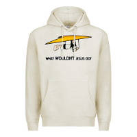 Oatmeal Heather what wouldnt jesus do Premium Hoodie - artisFamous