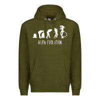 Army Green alien evolution Premium Hoodie - artisFamous