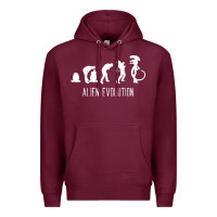 Burgundy alien evolution Premium Hoodie - artisFamous