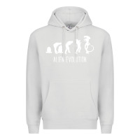 Dove Grey alien evolution Premium Hoodie - artisFamous