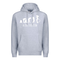 Heather Grey alien evolution Premium Hoodie - artisFamous