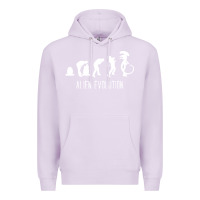 Lilac alien evolution Premium Hoodie - artisFamous