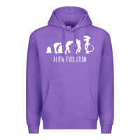 Purple alien evolution Premium Hoodie - artisFamous
