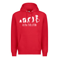 Red alien evolution Premium Hoodie - artisFamous