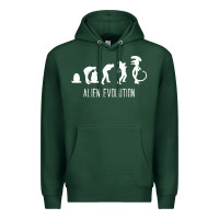 Sports Green alien evolution Premium Hoodie - artisFamous
