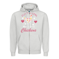 Dove Grey Just A Girl Who Love Chickens Zipper Hoodie - Bettercallsaul