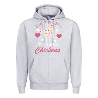 Heather Grey Just A Girl Who Love Chickens Zipper Hoodie - Bettercallsaul