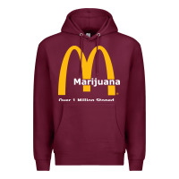 Burgundy marijuana over 1 million stoned Premium Hoodie - artisFamous